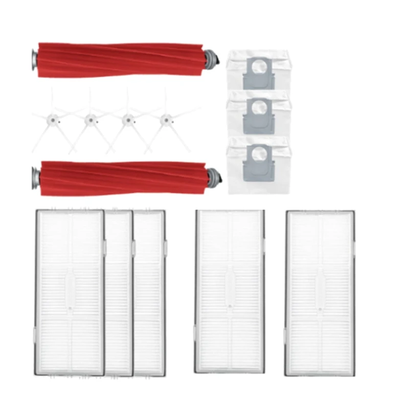 

For Roborock S7 Maxv Ultra/T8plus Main Pentagonal Brush Antibacterial Cloth Disposable Cloth Filter Dusts Bags Parts