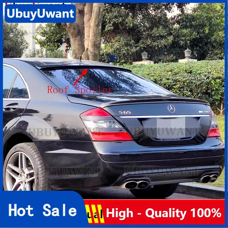 

For Benz S Class W221 Rear Glass Top Wing Roof Spoiler 2007-2013 S65 ABS Carbon Fiber Color for Benz S320 S400 S420 S450 S600