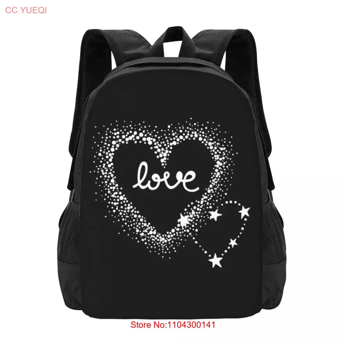 Женский базовый летний рюкзак для совместной работы с рисунком Love Heart большой