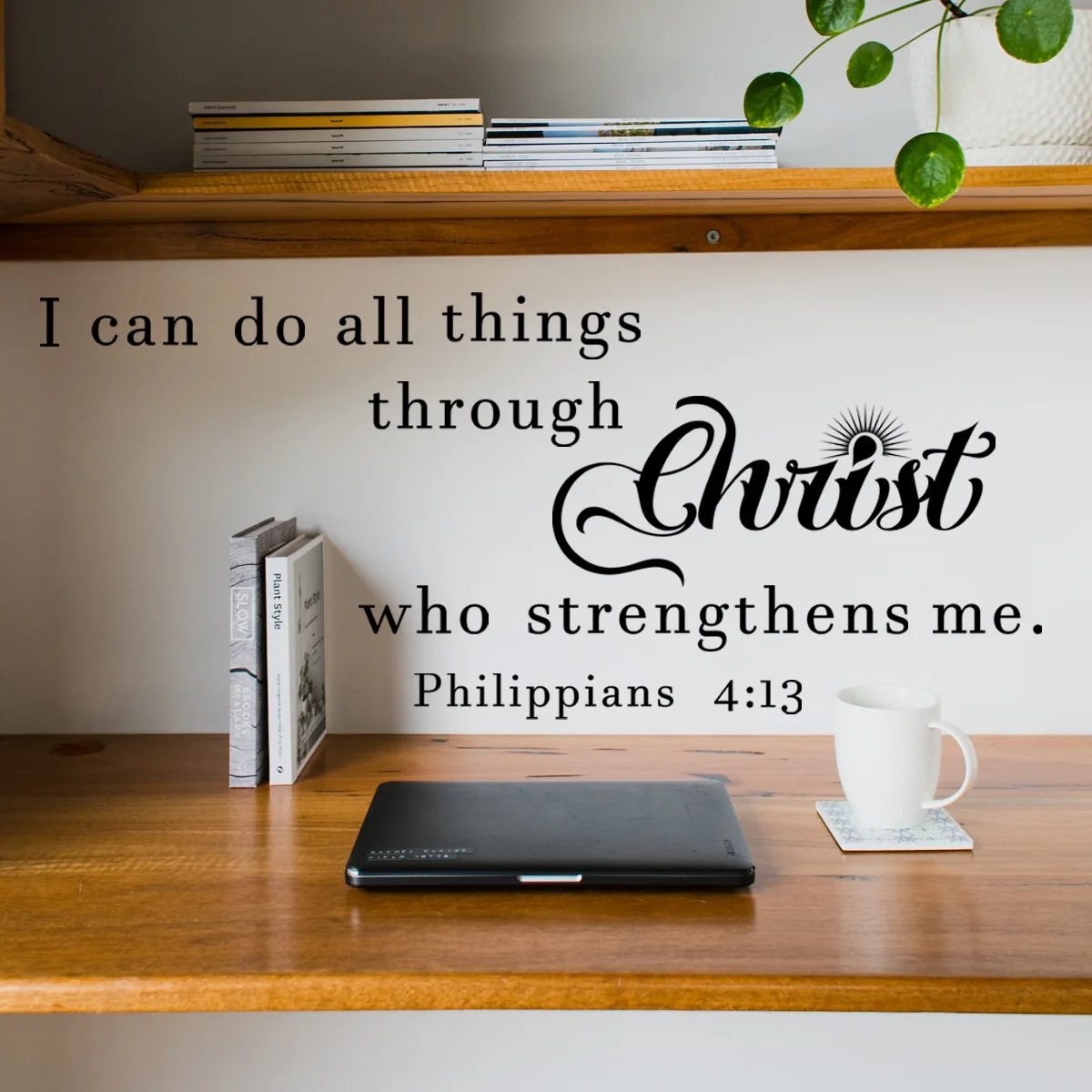 1 шт. наклейка на стену с шрифтом I CAN DO ALL THINGS — красивые наклейки принтом слогана