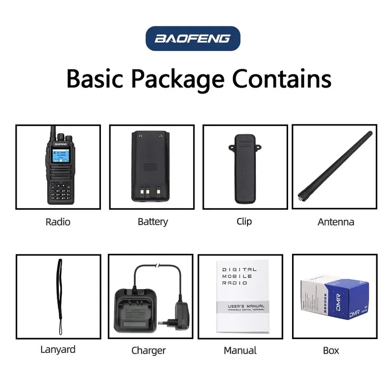 Baofeng DMR DM 1701 Цифровая рация двухрежимная аналоговая двусторонняя радиостанция