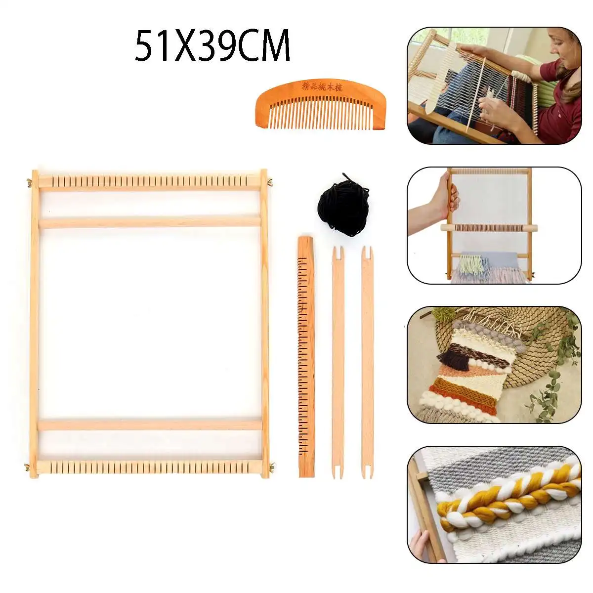 

Multifunctional DIY Wooden Weaving Loom Hand Knitting Toys Sewing Accessories Embroidery Woven Set