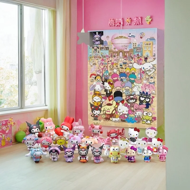Sanrio Kawaii Mystery Box Рождественский адвент-календарь Hello Kitty Kuromi My Melody Cinnamoroll Аниме