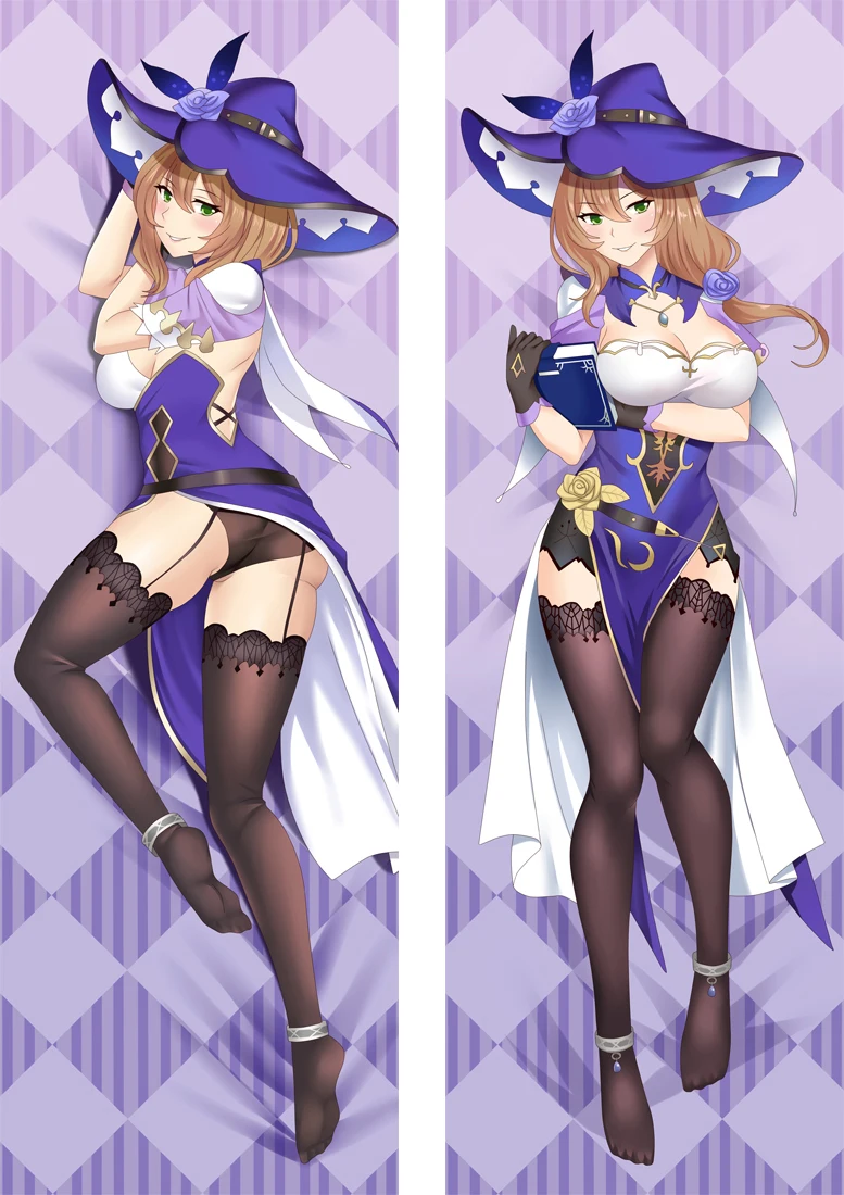 

Genshin Impact sexy purpul Lisa,Two-dimens Dakimakura Girl Hugging Body,Pillow cover,40*120CM,180*60CM