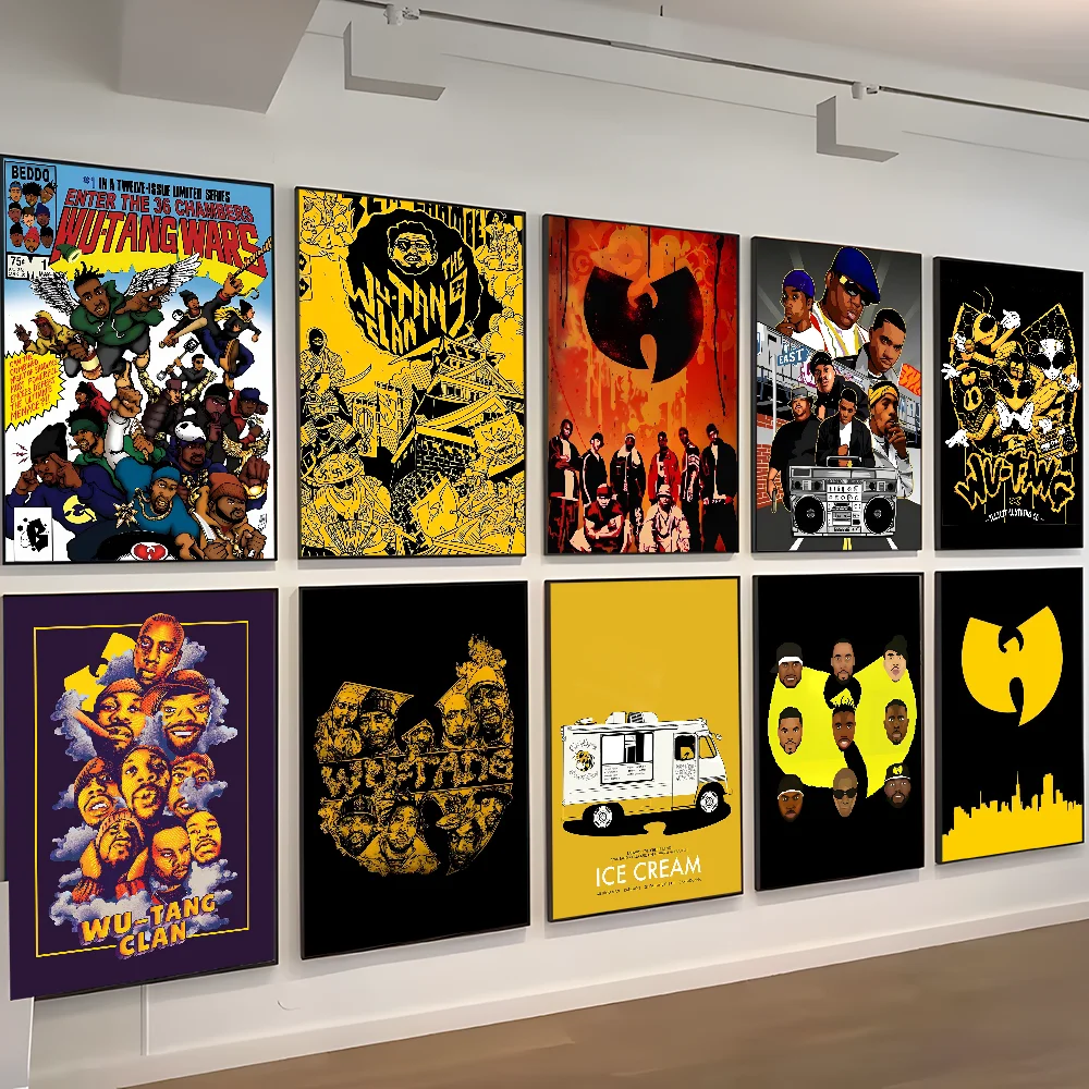 W-WU T-TANG C-CLAN винтажные плакаты наклейки на стену