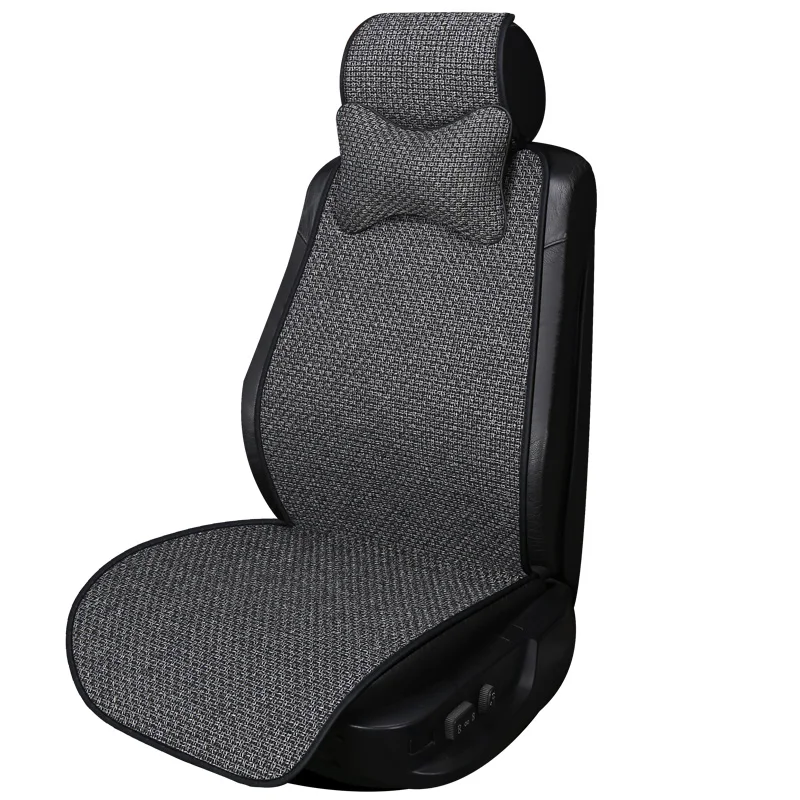 

Summer Flax Car Seat Cover Protector Linen Front Rear Back Cushion Protection Pad Mat Backrest for Auto Interior Truck Suv Van