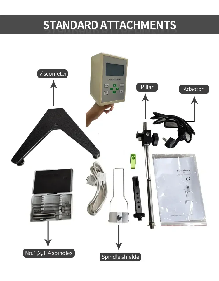 Veidt Weighing NDJ-5S Lab Цифровой ротационный вискозиметр Brookfield для косметического