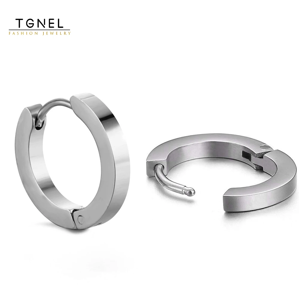 TGNEL Серьги-кольца из чистого титана без никеля маленькие серьги шириной 2 мм