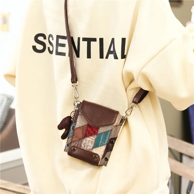 Женская сумка через плечо из натуральной кожи повседневный кошелек воловьей для