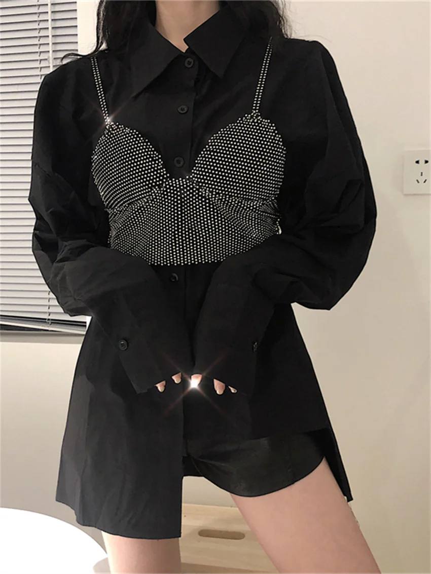 Рубашка Alien Kitty Женская средней длины с рукавами-фонариками универсальная