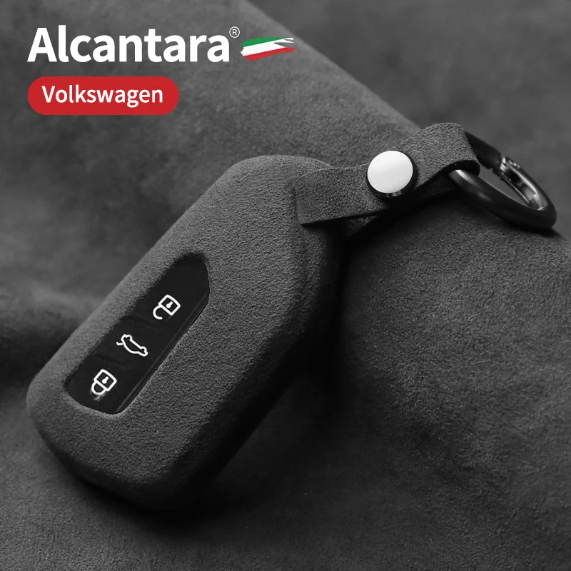 

Алькантара для Volkswagen, новый автомобильный чехол для ключа, чехол для 21 гольфа 8 поколений ID4/ID6 CROZZ X, чехол для автомобильного ключа, автомобильные аксессуары