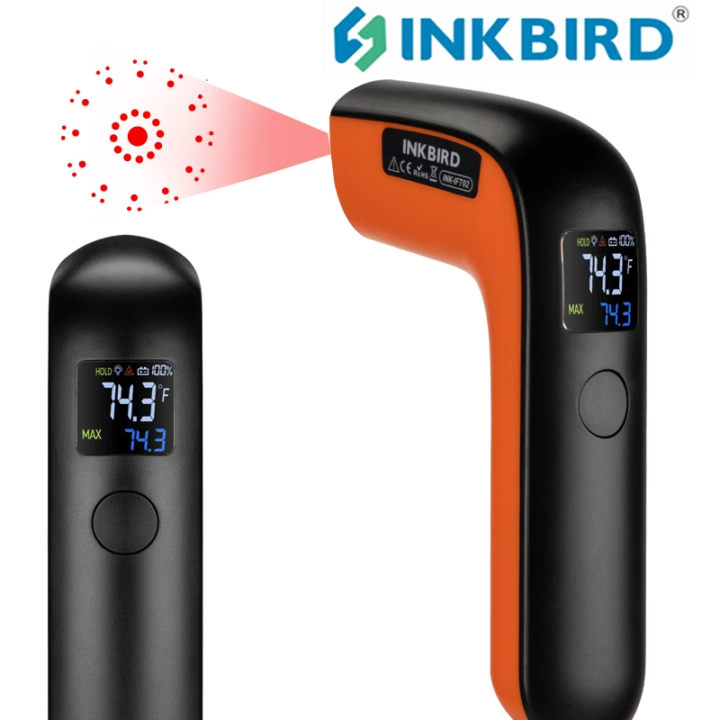 

INKBIRD INK-IFT02 Infrared Thermometer Non-Contact Temperature Gun Handheld Digital LCD Industrial Laser Pyrometer Thermometer