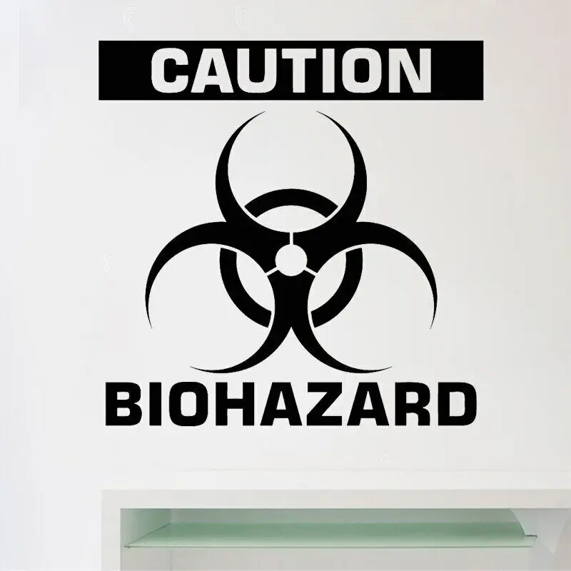 Виниловая наклейка на стену с изображением токсичной марки предупреждение о