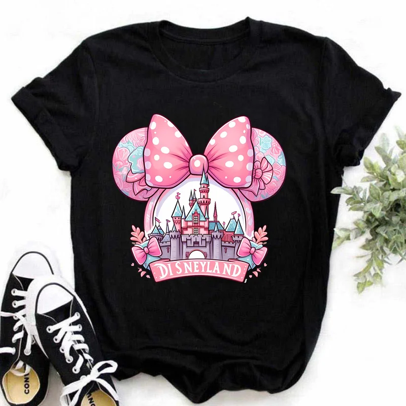 Милая одежда Минни Микки Маус футболка Женская Винтажная Футболка 2024