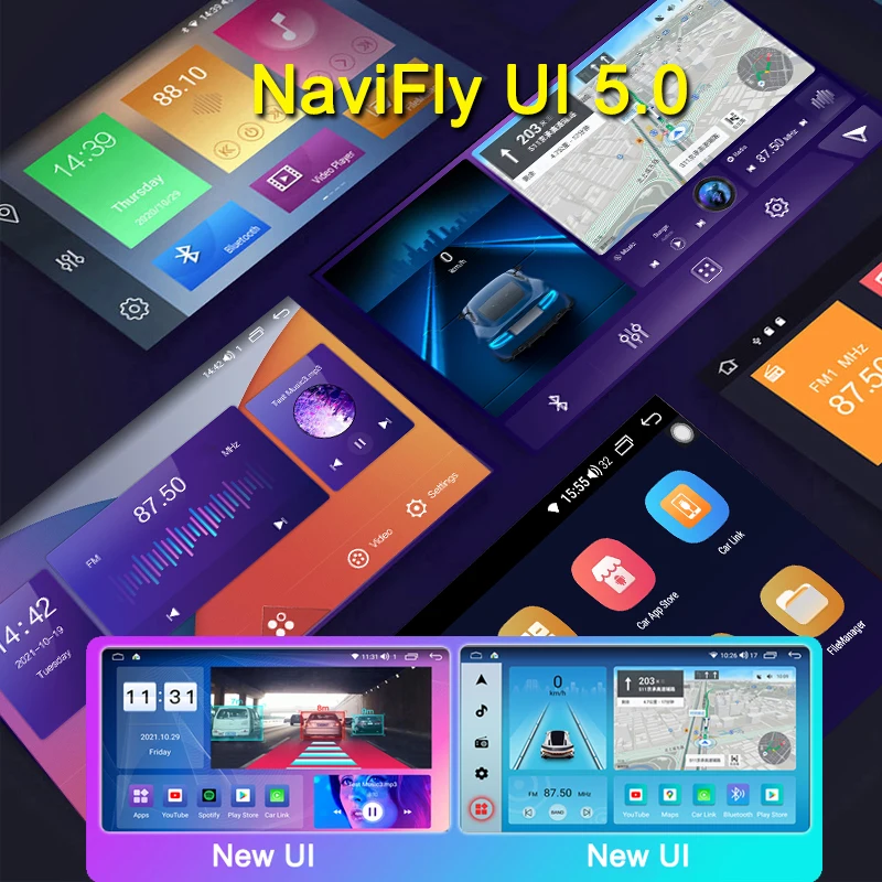 NaviFly Android все в одном автомобиль интеллектуальная система радио мультимедиа