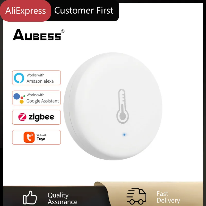 

Tuya Smart ZigBee Smart Temperature And Humidity Sensor Battery Powered Security With Tuya Smart Life App Alexa Google Home
