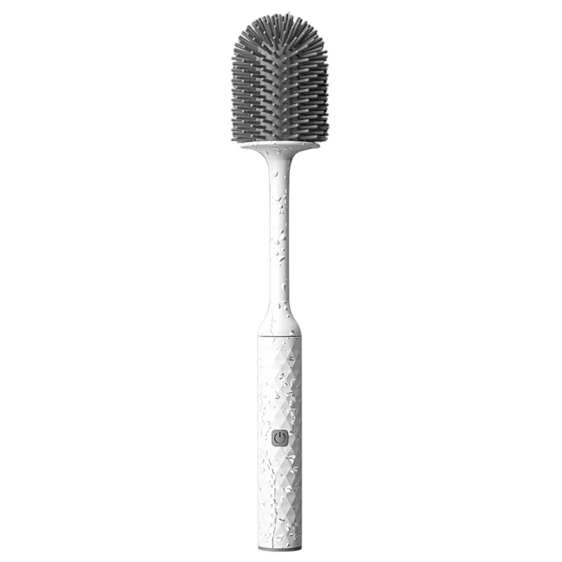 

Toilet Brush,Silicone Toilet Bowl Brush Cleaning Brushes,360 Degree Electric Spin Scrubber,Electric Toilet Brush