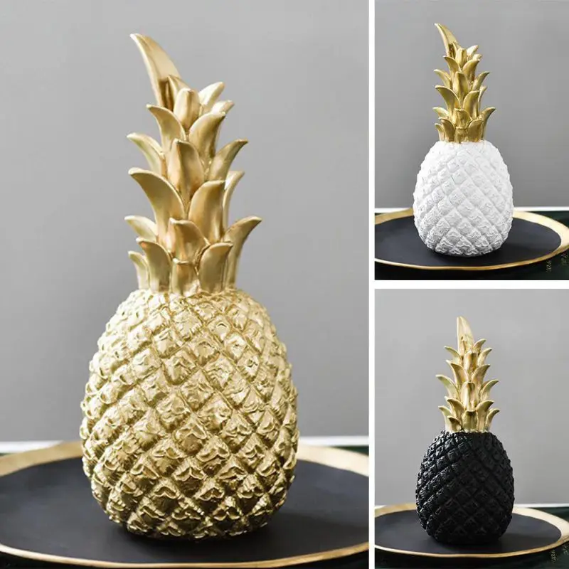 

Nordic Moderne Home Decor Gouden Ananas Creatieve Wijn Kast Venster Desktop Display Rekwisieten Woondecoratie Accessoires