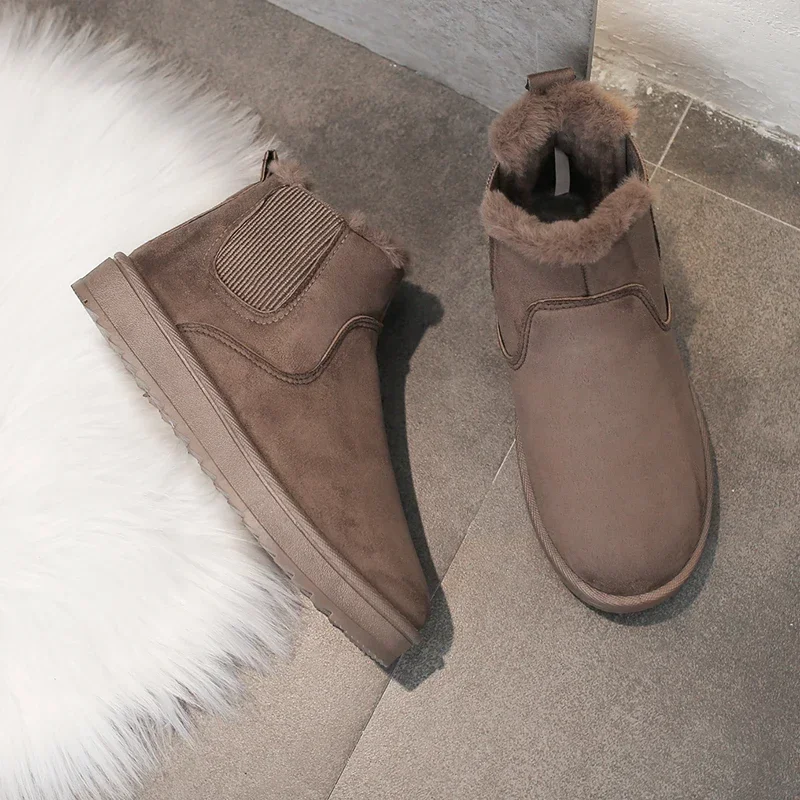 Зимние сапоги на толстой подошве женские зимние новые стильные бархатные