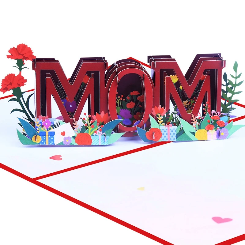 

MOM Mother's Day 3D Popup Card - For Wife, Sister, Grandma, Step-Mom, Mother-In-Law