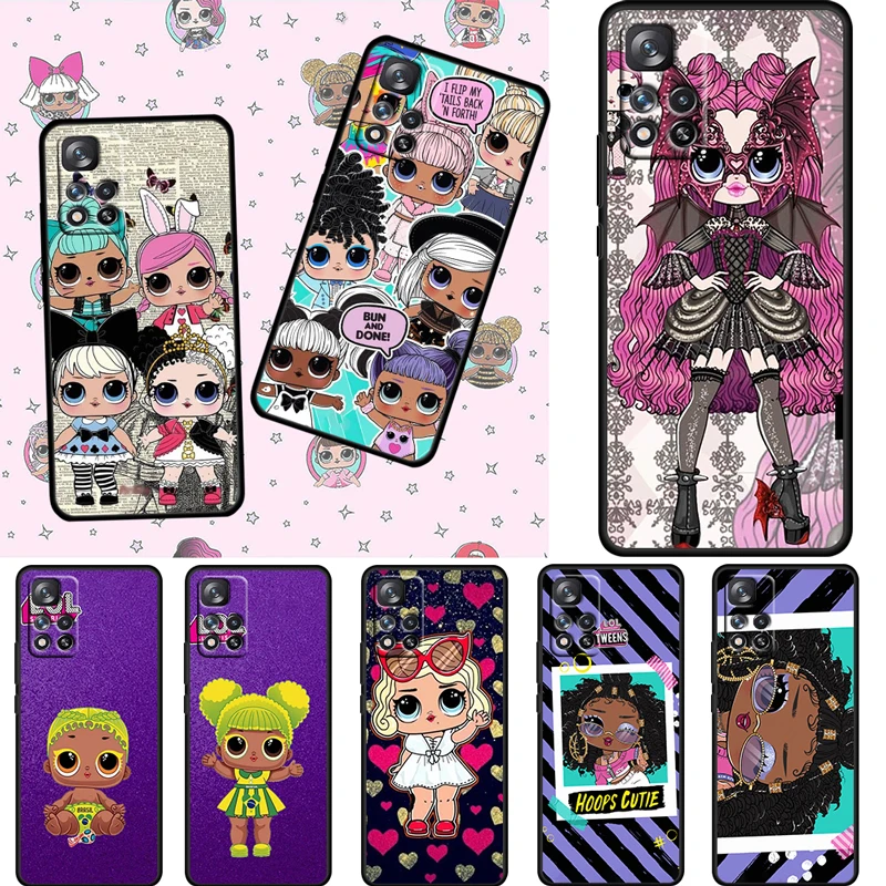 

Love LOL Suprise Art For Xiaomi Redmi Note 11 10 Pro Max 11T 10S 9 9S 8 7 5G 4G Soft TPU Silicone Black Phone Case Fundas Cover