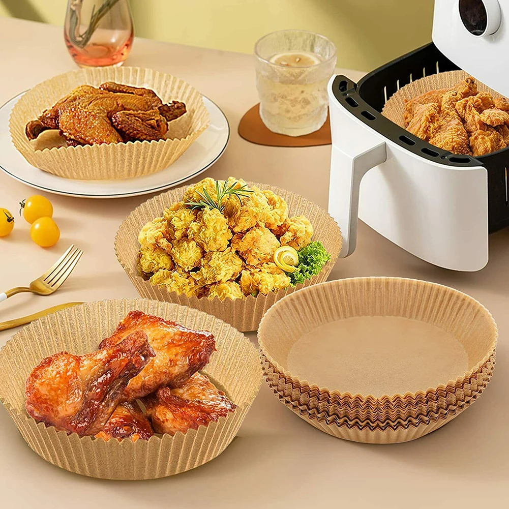 

Air Fryer Special Paper Disposable Steamer Parchment Paper Baking Basket Tray Cooking Bread Pizza Mat Microwaves Ovens Kitchen