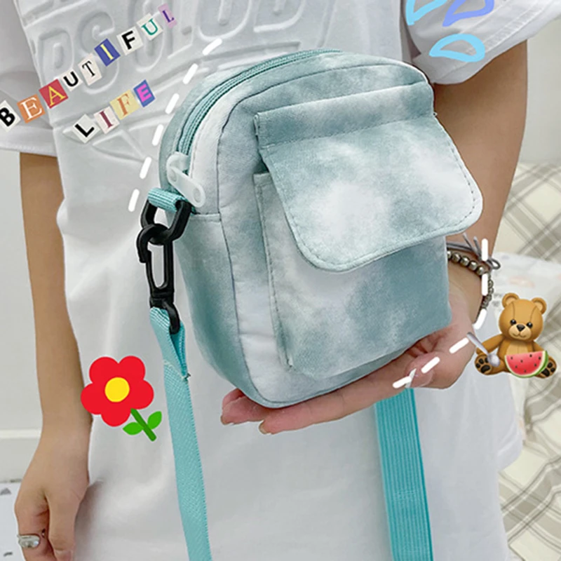 

Sky Blue Tie Dyeing Women's Messenger Bag 2023 Trend Girls Lady Small Crossbody Bag Fashion Casual Shoulder Bags Tote Purses