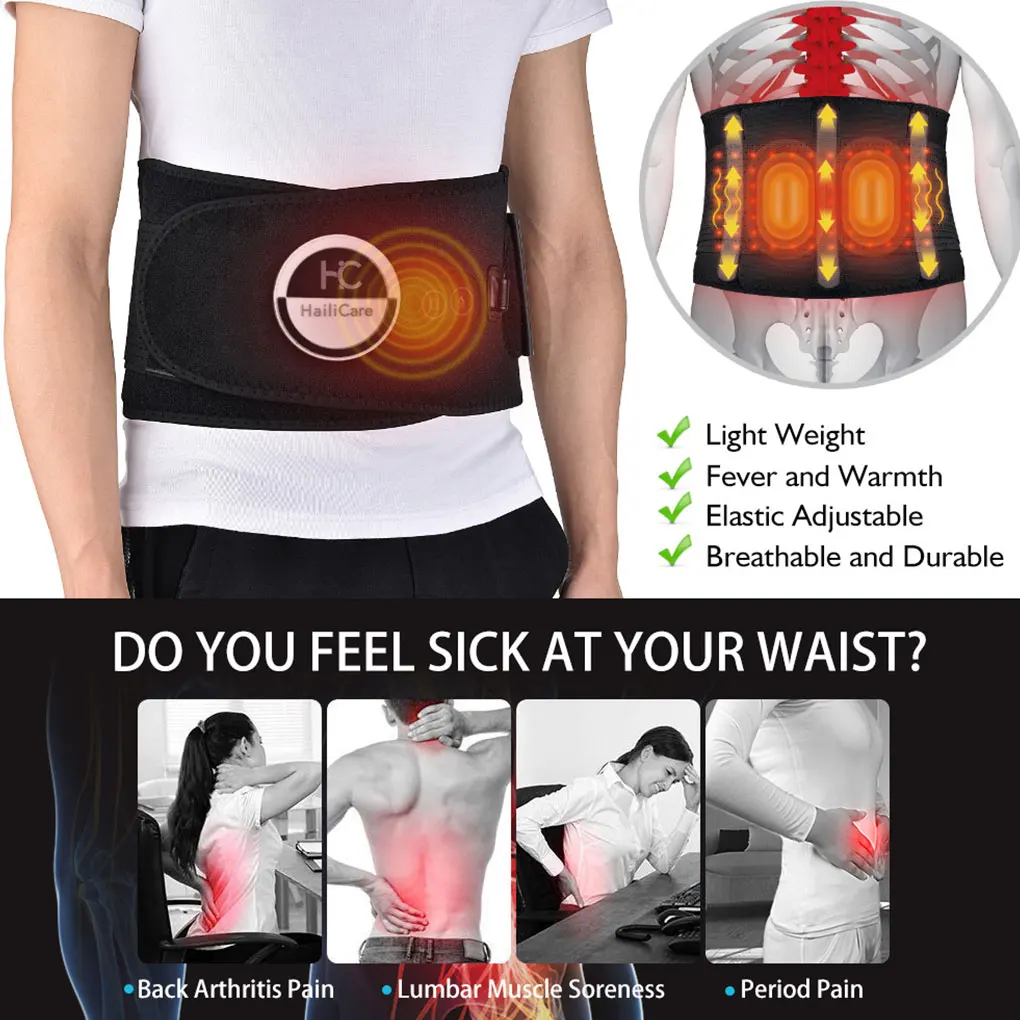 

45-65 Electric Heating Belt Infrared Slimming Corset Massager Trainer Lumbar Support Compress Band Massage Tool