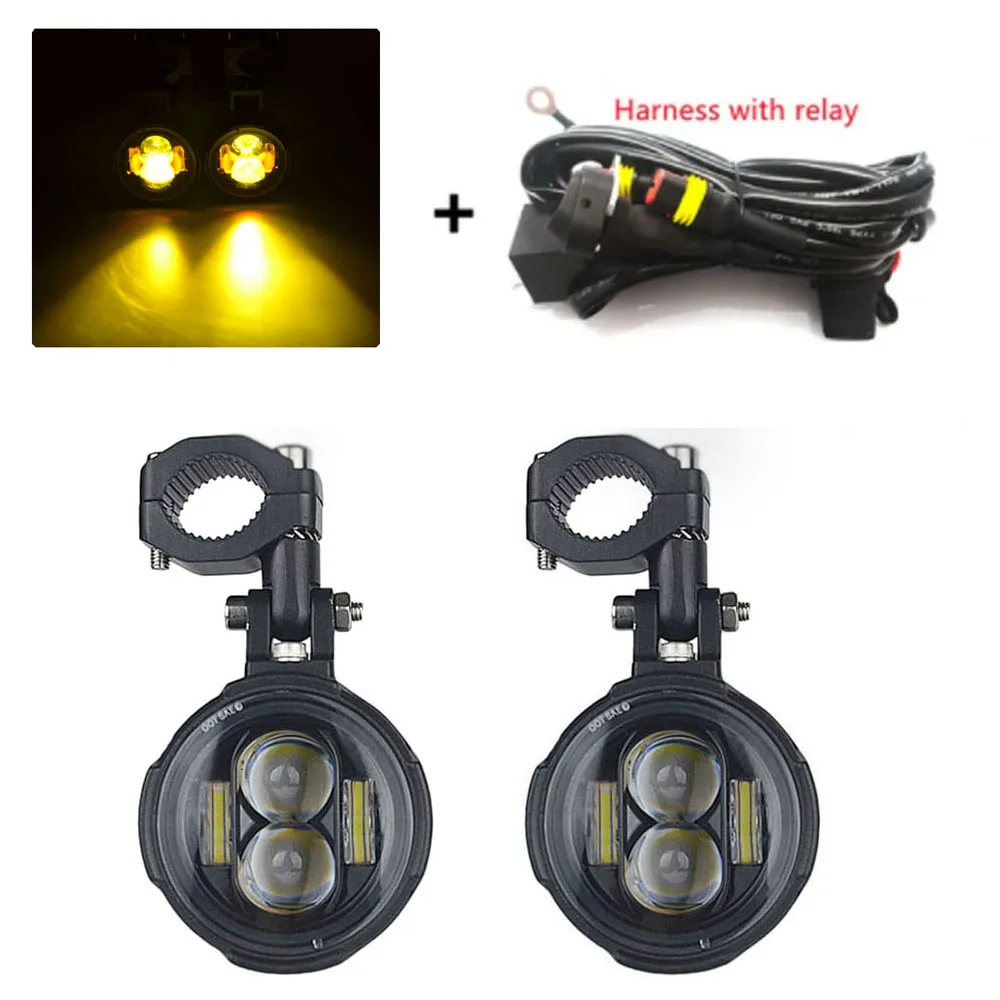 Универсальные мотоциклетные фары, светодиодные линзы проектора, мото-фара, противотуманные фары, фары дальнего света для мотоцикла, дополнительные лампы, прожекторы.