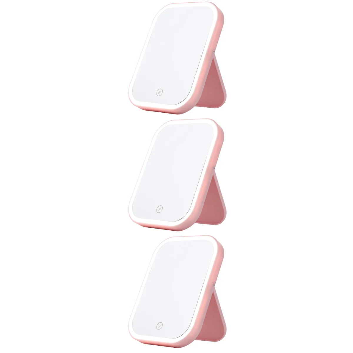 

3pcs Makeup Mirror Vanity Mirror with Lights Battery Powered Touch Control Portable Cosmetic LED Mirror with Back Kickstand