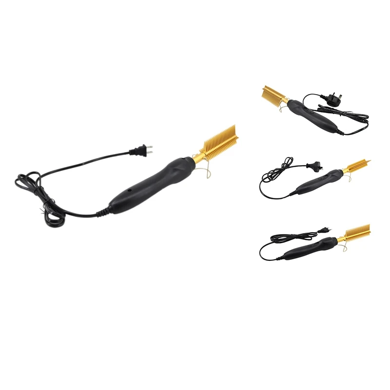 

Hair Straightener Hair Straightener Brush Heat Heating Comb Hair Straightener Curler Hair Clip Comb 5 In 1 Comb