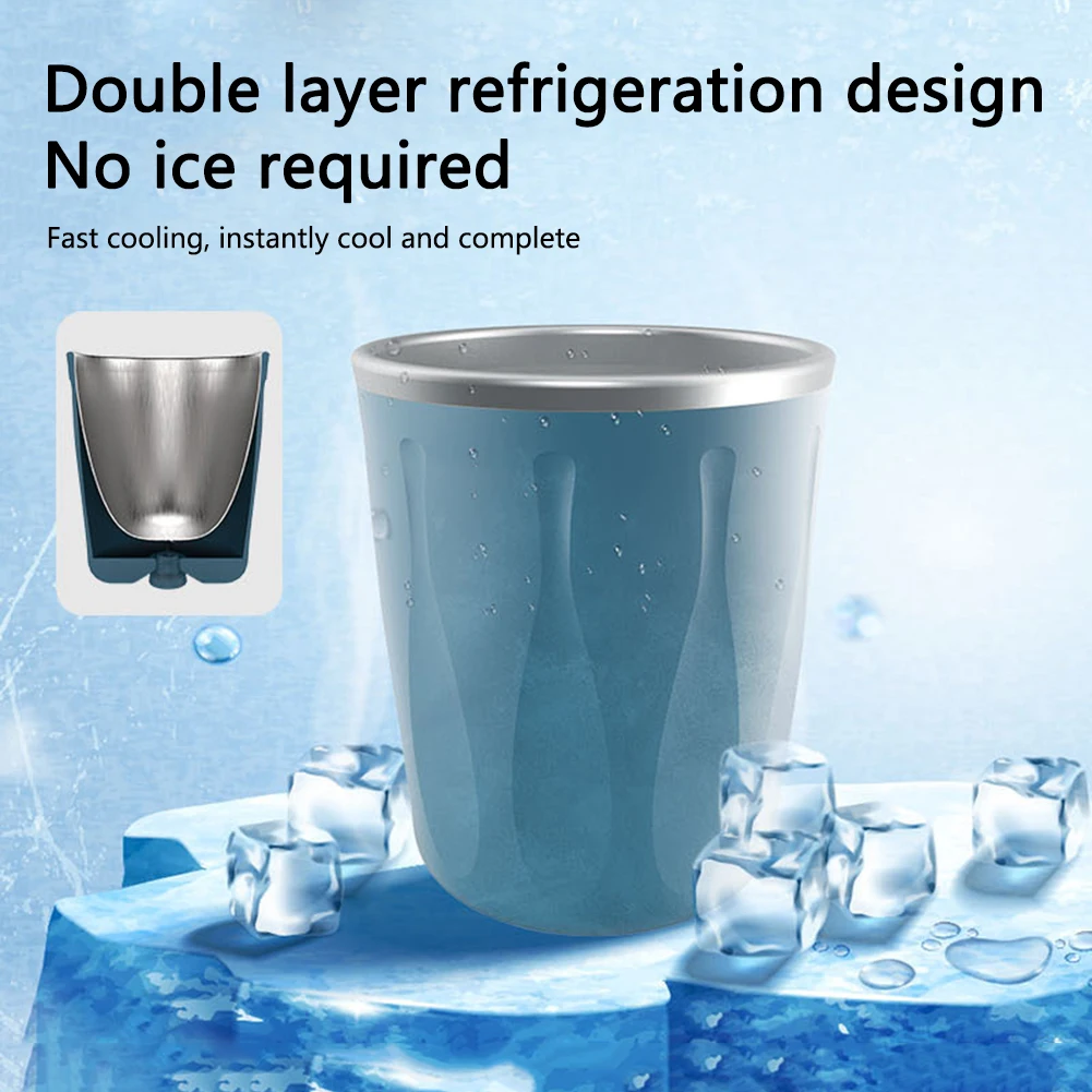 

Portable Beverage Wine Tea Mug Double Layer Stainless Steel Silicone Cooling Cup Drinkware Supplies for Camping Picnic Barbecue