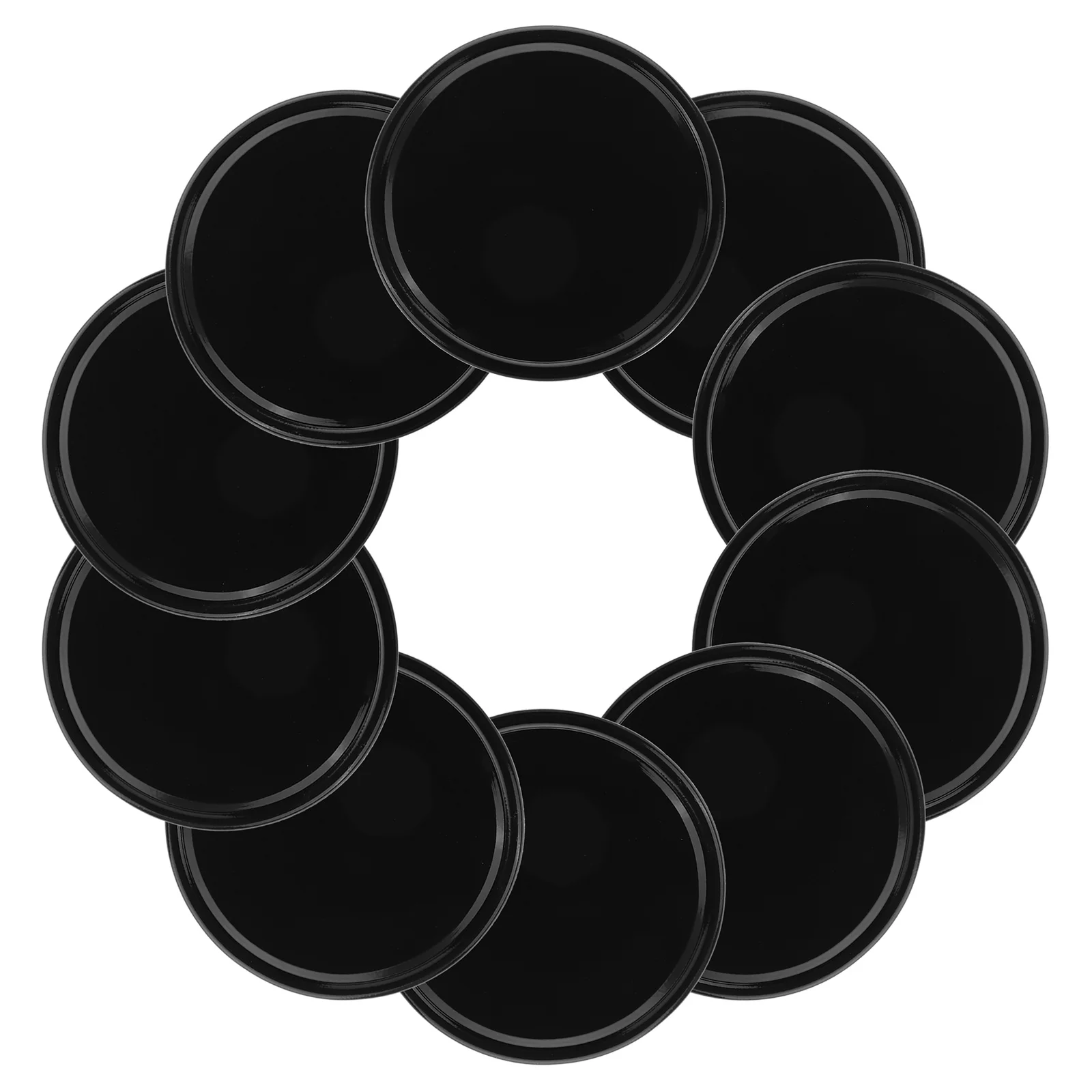 

10Pcs Mat Anti-slip PU Round Mat Interior Adornment Pad Non-Slip Pads Instrument Desk Gadget for Vehicle