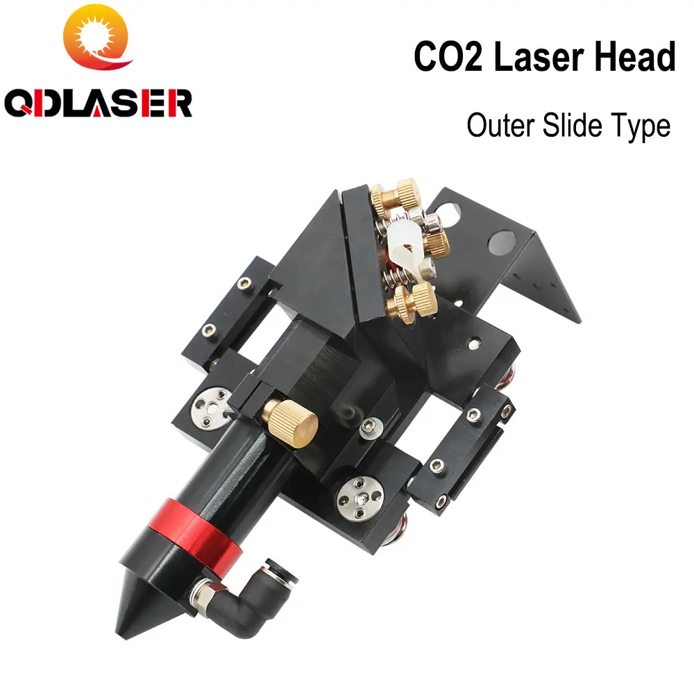 

New Arrival CO2 Laser Head for Dia.20mm FL 50.8/ 63.5mm/101.6mm Lens D25mm Mirror Outer Slider Type with Air Assist Nozzle