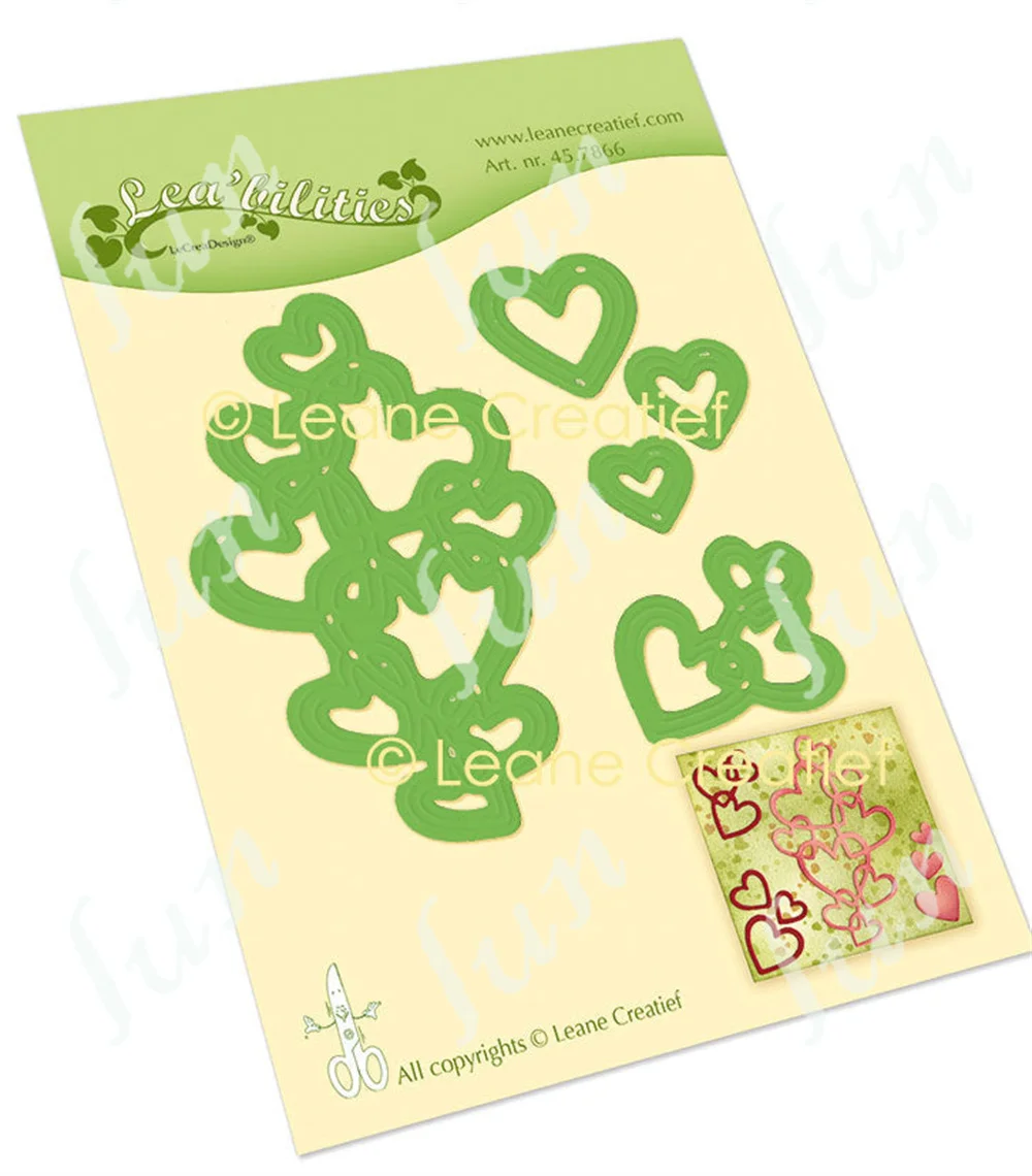 

Heart Ornaments Metal Cutting Dies for Diy Scrapbooking Crafts Cut Stencils Make Photo Album Template Handmade Decoration Molds