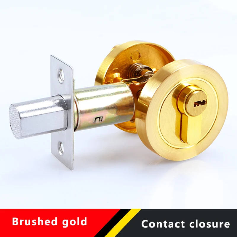 

Блокировка, тусклый замок, блокировка каналов, Противоугонный круглый плоский замок, без ручки, одинарный цвет, невидимый дверной замок, секретный замок