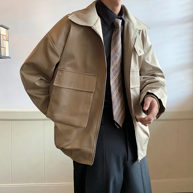 Winter Jacket Men Warm Fashion Thickened Shoulder Pad Jacket Men Streetwear Korean Loose Thick Short Coat Mens Parker Clothes