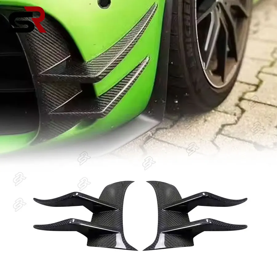 Для Mercedes-Benz AMG GT-R 2016-2019 передний бампер из углеродного волокна вентиляционные