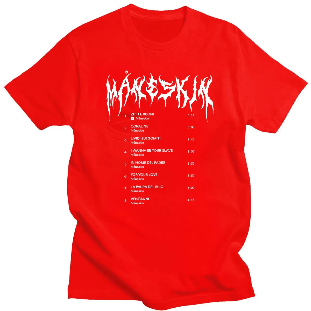 

New Style Maneskin Band Print Fashion T-shirts Hipster Style Short Sleeve T-shirt Male Fashion Tee Top Couple Daily Cotton Wears