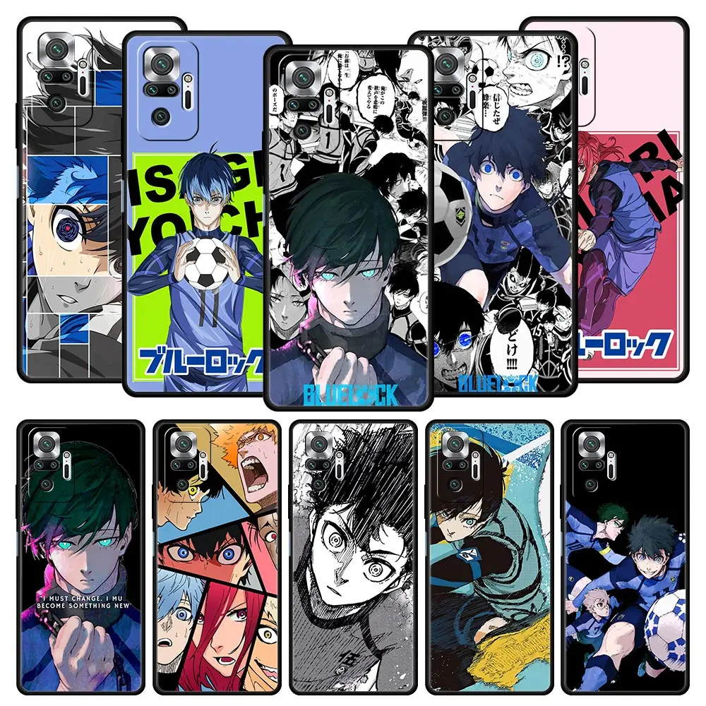 

Blue Lock Manga Phone Case For Xiaomi Redmi Note 12 5G 11 10 Pro Plus 9S 9 8 7 9T 8T 10C 9C 9A 5G K50 Gaming Soft Silicone Cover