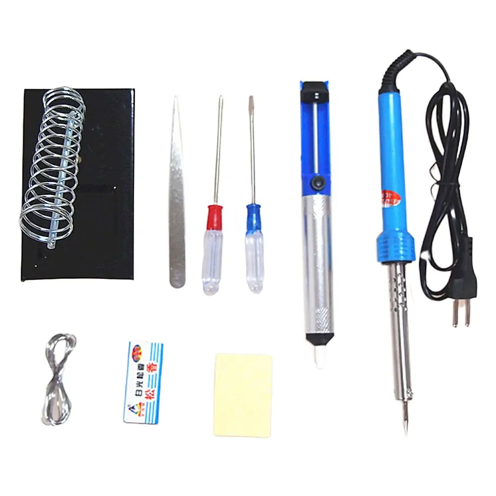 

9 in 1 Soldering Iron Suit 110V-220v 30w 40w 60W Electronic Set Tool Rubber Handle Electric Soldering Iron