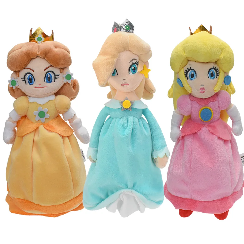 

26cm Video Game Super Mario Bros Anime Figures Princess Daisy Peach Rosalina CartoonPlush Dolls Pendant Toy Kids Girl Xmas Gifts