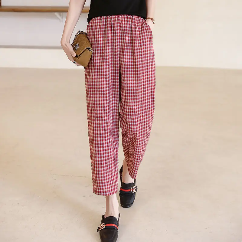 Брюки женские универсальные с высокой талией Модные свободные удобные