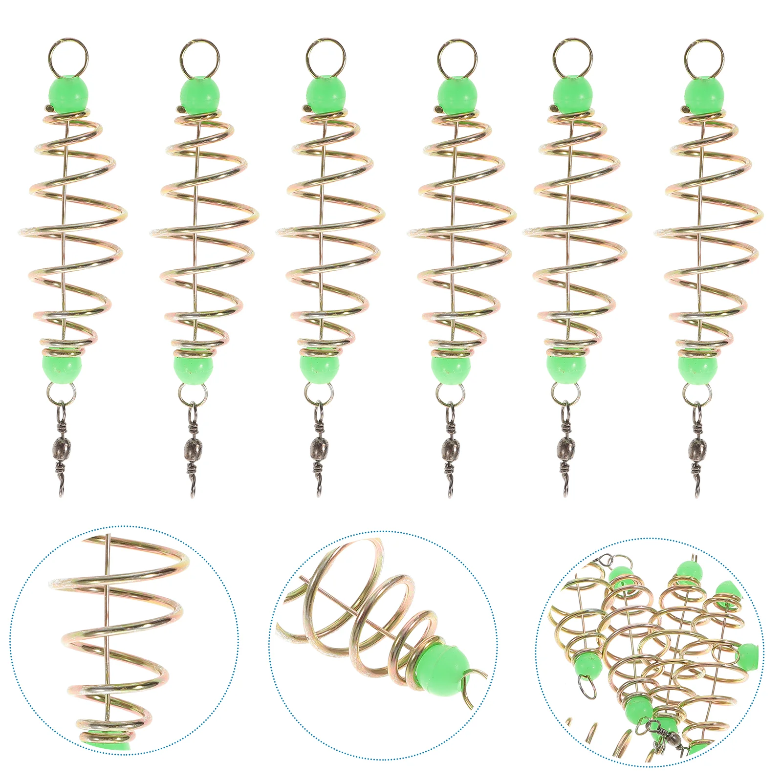 

24Pcs Spring Fishing Bait Cage Olive Shape Fishing Bait Cage Fishing Accessories