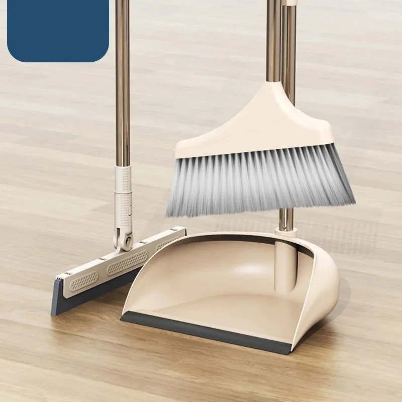 

Increase Thickening Broom Dustpan Set Stainless Steel Combination Wiper Soft Hair Household Broom Magic Squeegee Broom