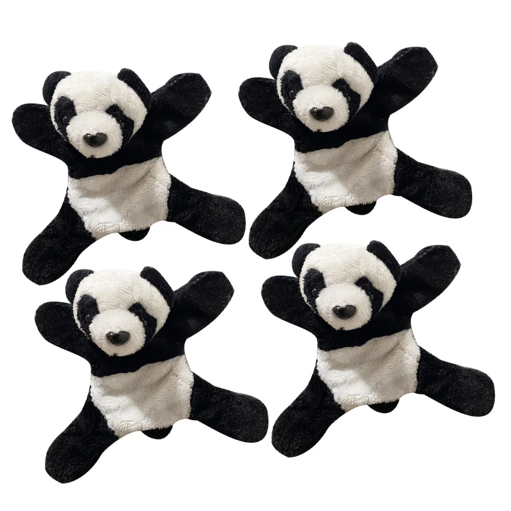 

4Pcs Plush Panda Fridge Magnets Adorable Panda Refrigerator Magnets Panda Refrigerator Decors