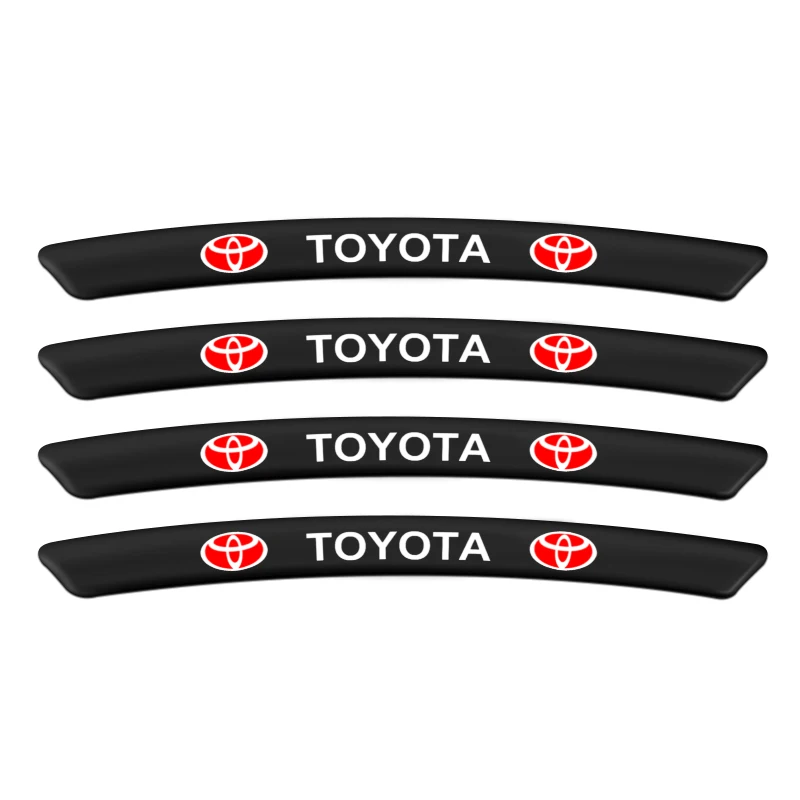 

4 шт. 3D алюминиевые колпаки на колеса для Toyota Prius Hilux Corolla Camry RAV4 CHR, противоугонные наклейки на ступицу, аксессуары для стайлинга автомобилей