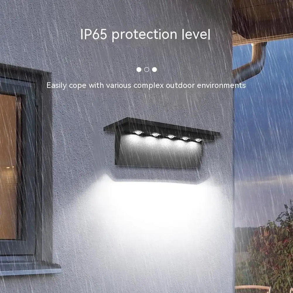 

2 шт., уличные настенные лампы на солнечной батарее, 3000 К/6000 К