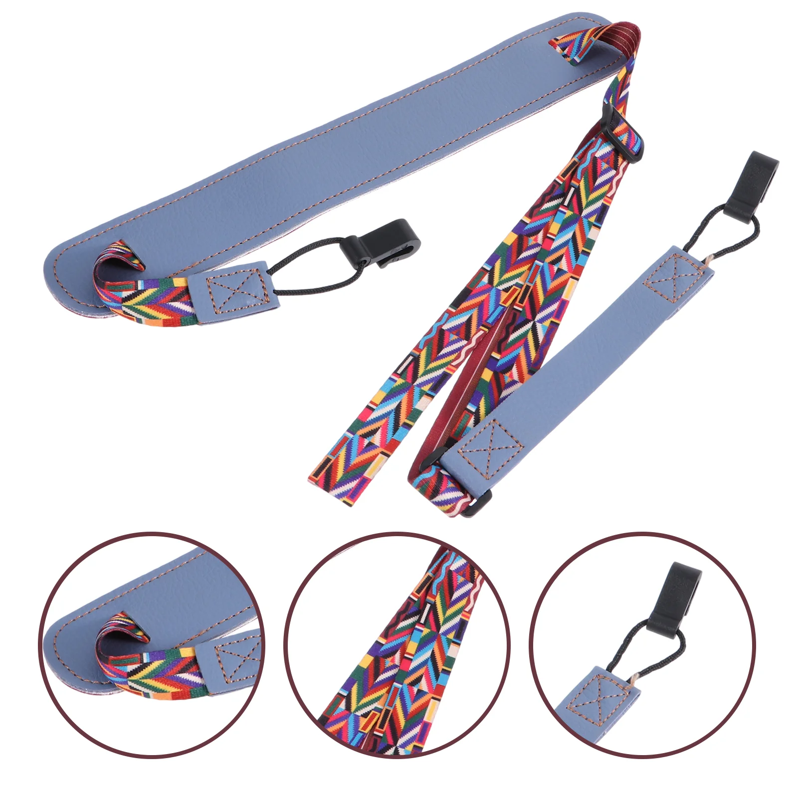 

Strap Ukulele Guitar Belt Adjustable Shoulder Kids Ukelele Straps Neck Hook No Drill Woven Pu Ukuleles Hawaiian Drilling Bass