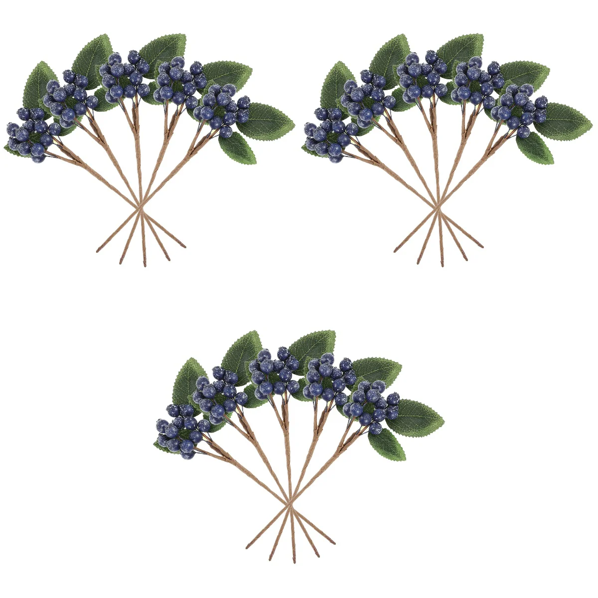 

Berry Christmas Artificial Picks Stems Tree Branch Fake Decoration Party Red Blueberries Ornament Branchesflowers Blue Flower